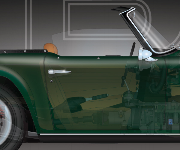 Triumph TR6 - Sports Car Art