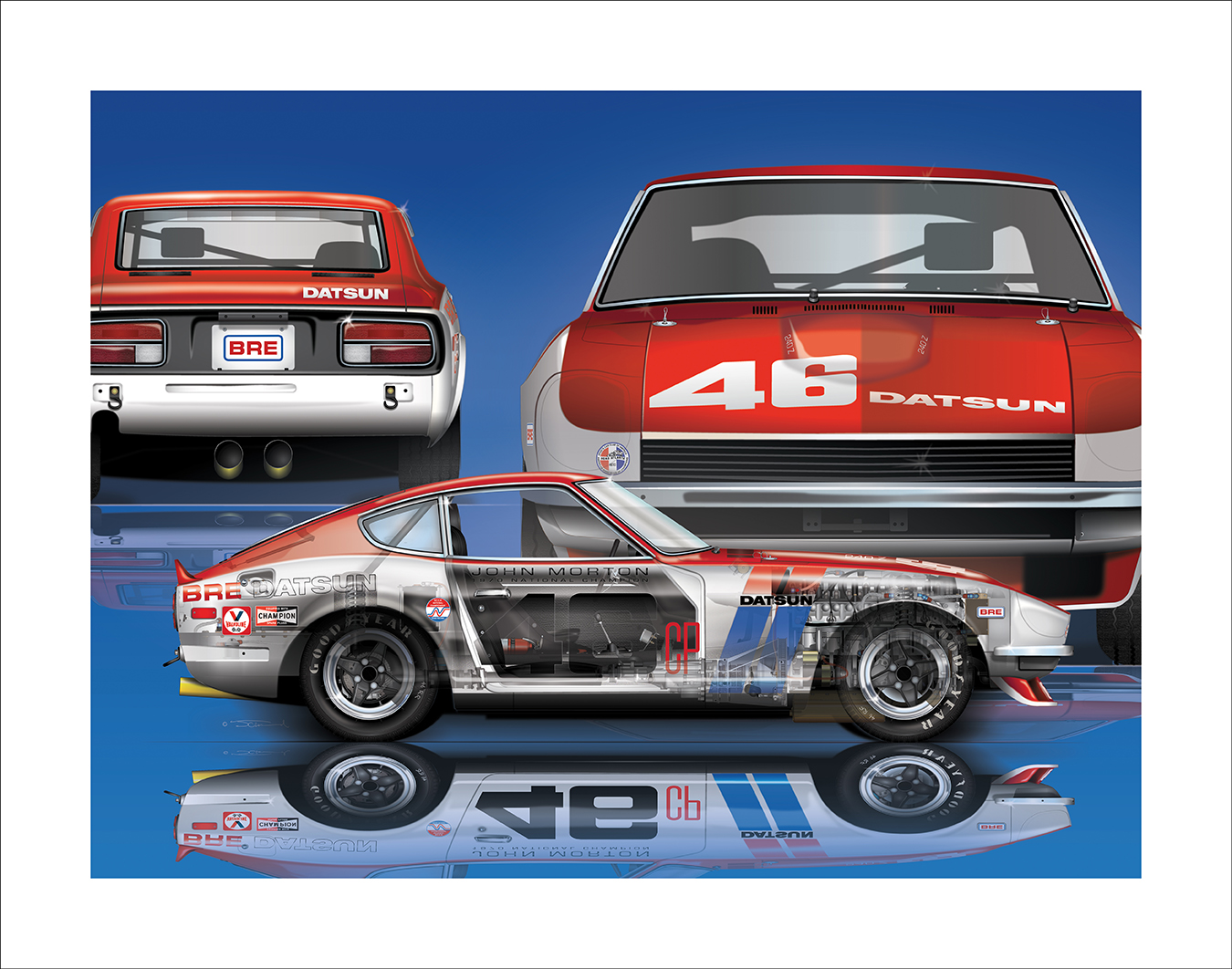 BRE Datsun 240Z - Sports Car Art